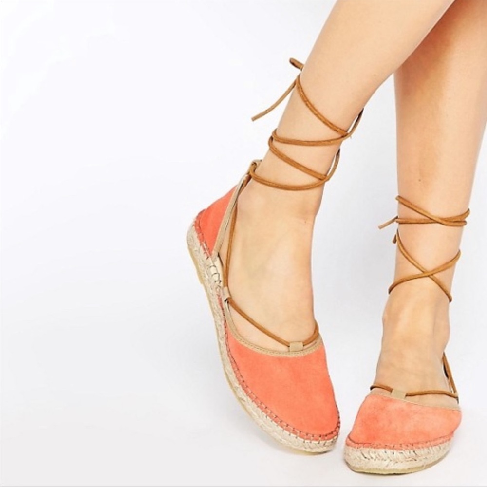 FREE PEOPLE Marina Lace Up Espadrilles Size 9